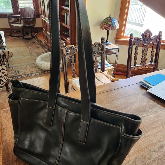 Coach Leather Diaper Bag - Picture 1 of 5
